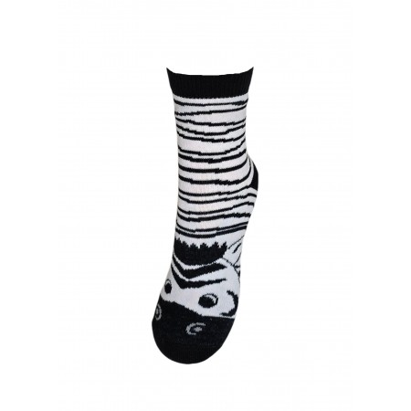 Skarpety dziecięce bawełniane biało-czarna zebra