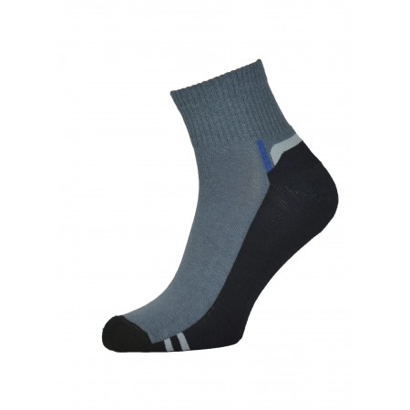 Skarpety męskie - półfrota dł. 3/4 grafitowo-czarne -)