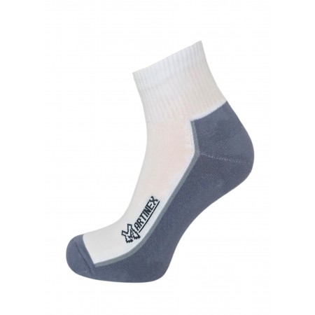 Skarpety męskie - półfrota dł. 3/4 biało-ciemnoszare