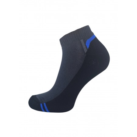 Stopki męskie - półfrota grafitowo-czarne -)