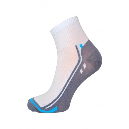 Skarpety męskie sportowe 3/4 biało-szare //