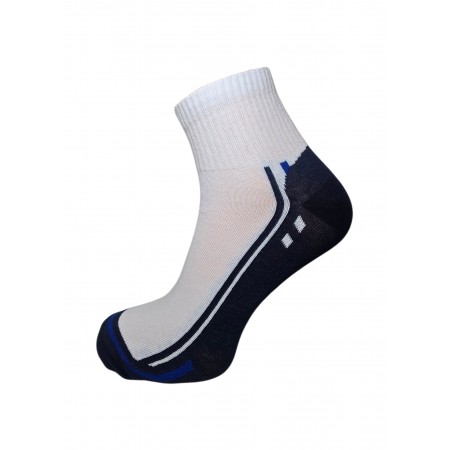 Skarpety męskie sportowe 3/4 biało-granatowe //